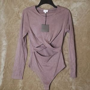 LELIS mute purple bodysuit new sz Large